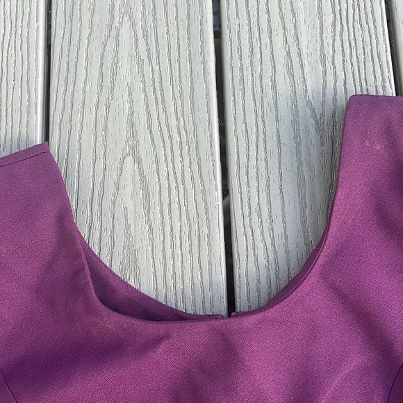 Deep Purple Maxi Dress with Embroidered Sash - Picture 3 of 9